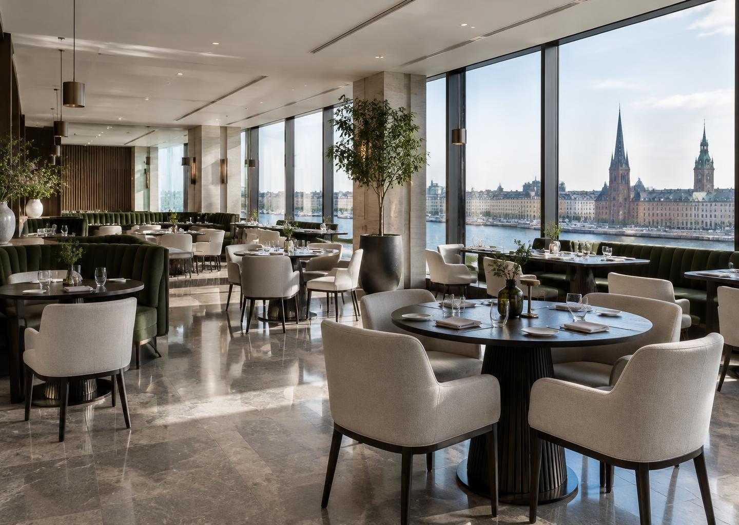 Gepflegter Restaurantboden